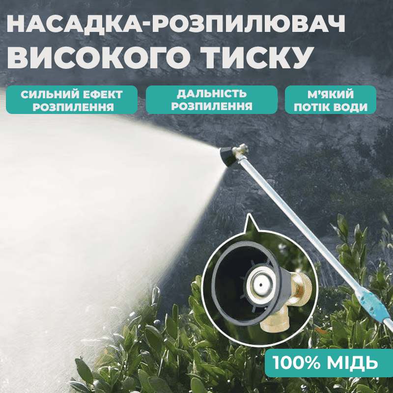 Насадка для розпилення води з високим тиском