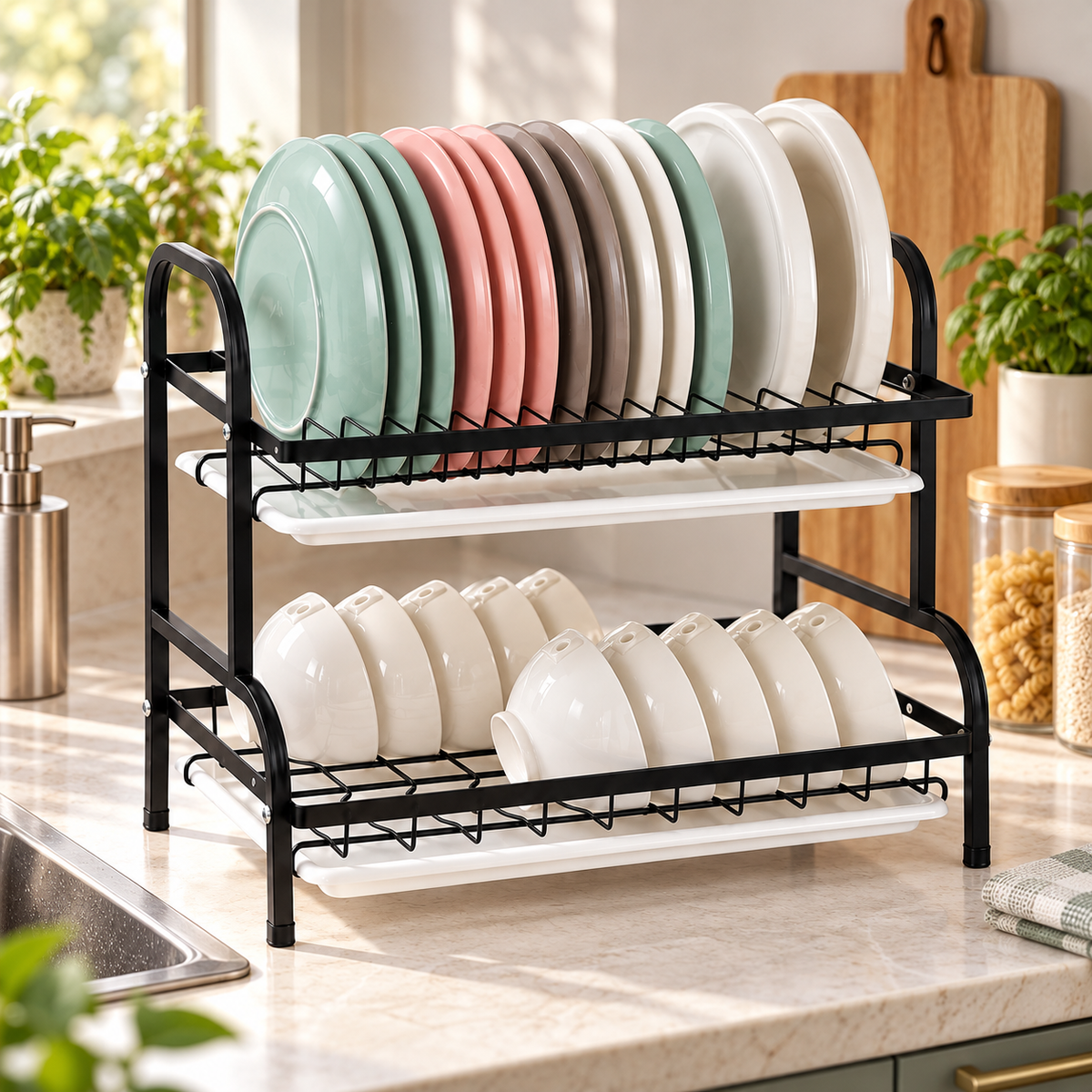 Сушарка настільна двоярусна Kitchen Rack