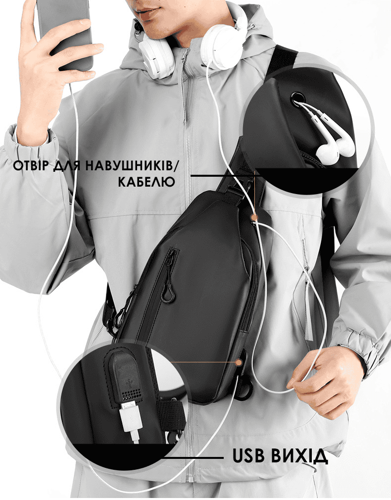 Сумка слінг унісекс через плече