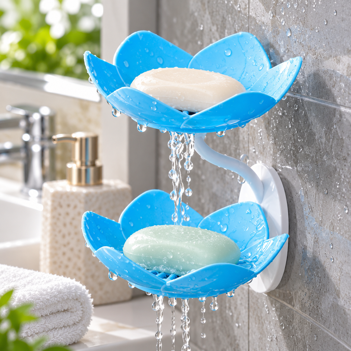 Подвійна милиця Flower Soap Holder