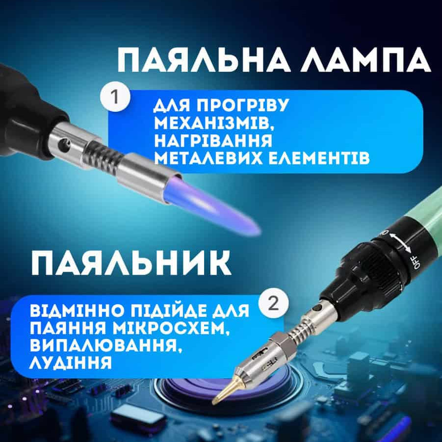 Газовий паяльник із регулятором потоку