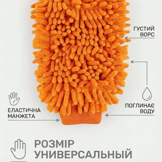 Рукавичка з мікрофібри для мийки авто