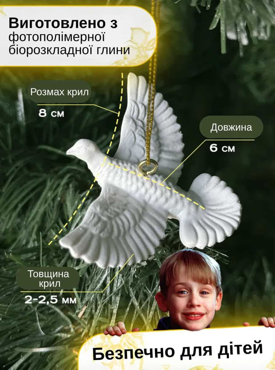 Іграшки на ялинку горлиці 2 шт