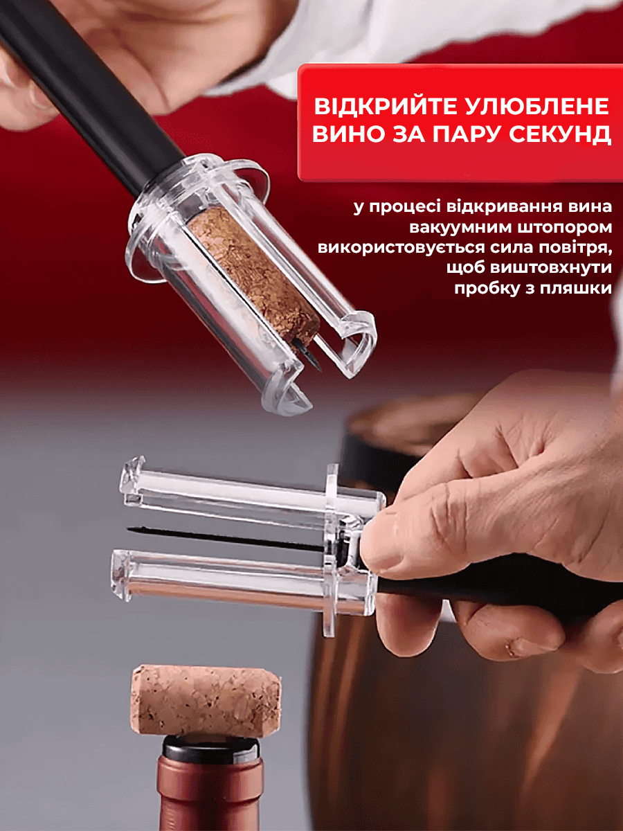 Вакуумний штопор для вина