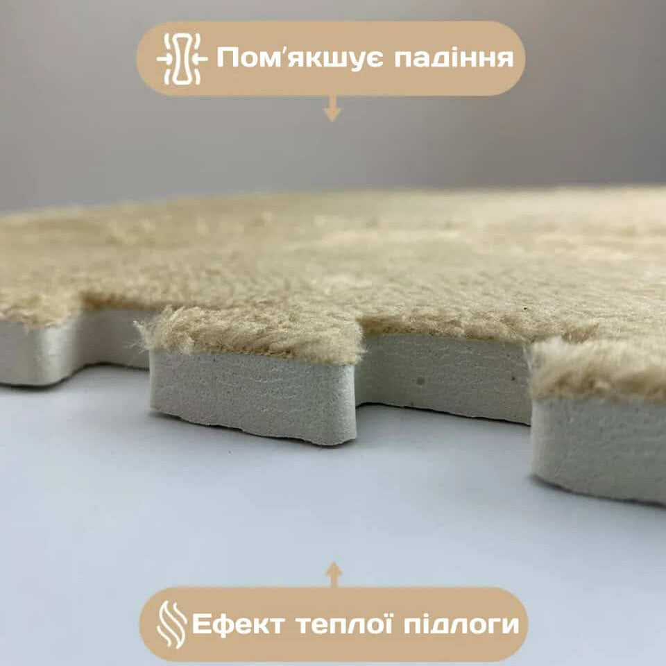 Килимок-пазл плюшевий 30х30см 20шт упаковка