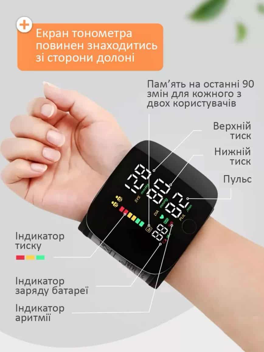 Автоматичний тонометр на зап’ястя