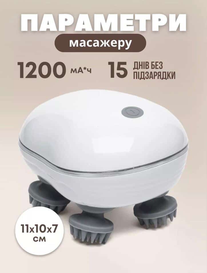 Електромасажер для голови з 4 головками
