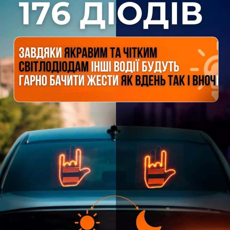 Світлодіодна рука LED лампа з жестами для авто