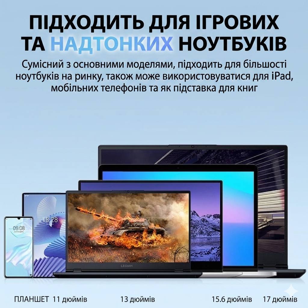 Підставка для ноутбука із роз'ємами для зарядки