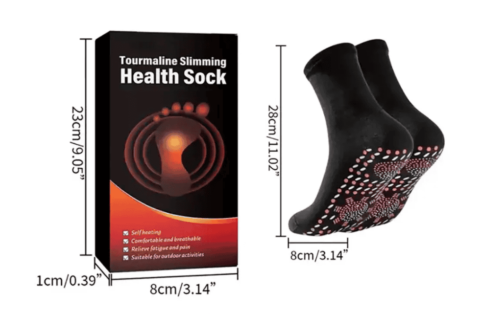 Турмалінові зігріваючі шкарпетки з масажною підошвою