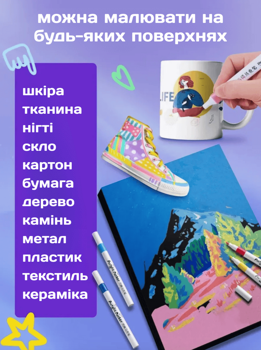 Набір акрилових маркерів 36 кольорів