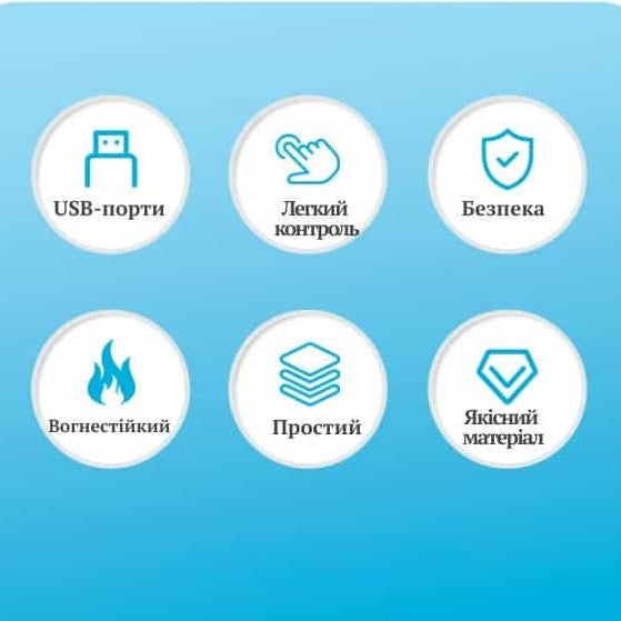 Мережевий фільтр-подовжувач 10 розеток D10 4хUSB/Type C 5 метрів