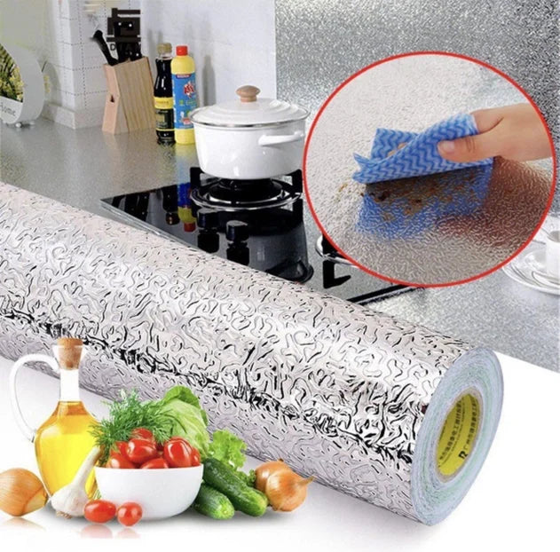 Фольга самоклейна алюмінієва кухонна 3м