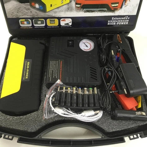 Пускозарядний пристрій для автомобільного акумулятора на 50800 мАг з індикацією заряду в кейс
