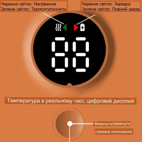 Портативний підігрівач-термос для дитячої пляшечки з вбудованим акумулятором 6000 mah