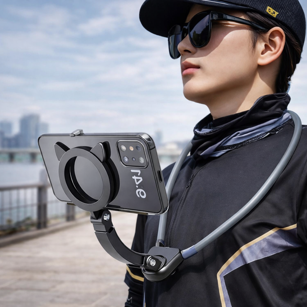 Магнітний шийний тримач для телефону на шию без рук