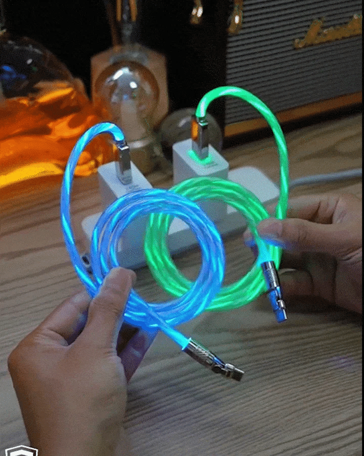 Магнітний поворотний кабель зарядки, що світиться, USB Type C