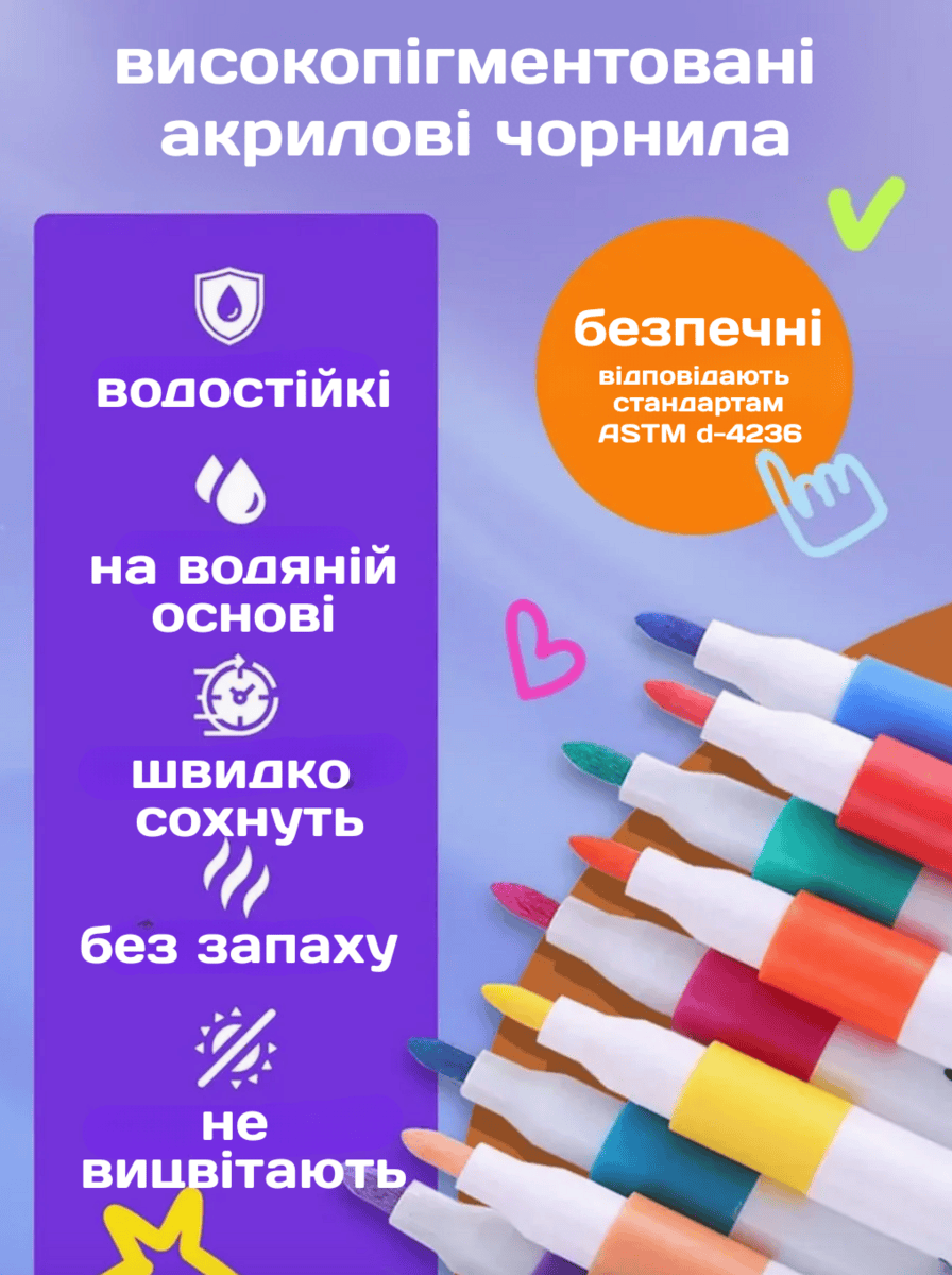 Набір акрилових маркерів 36 кольорів