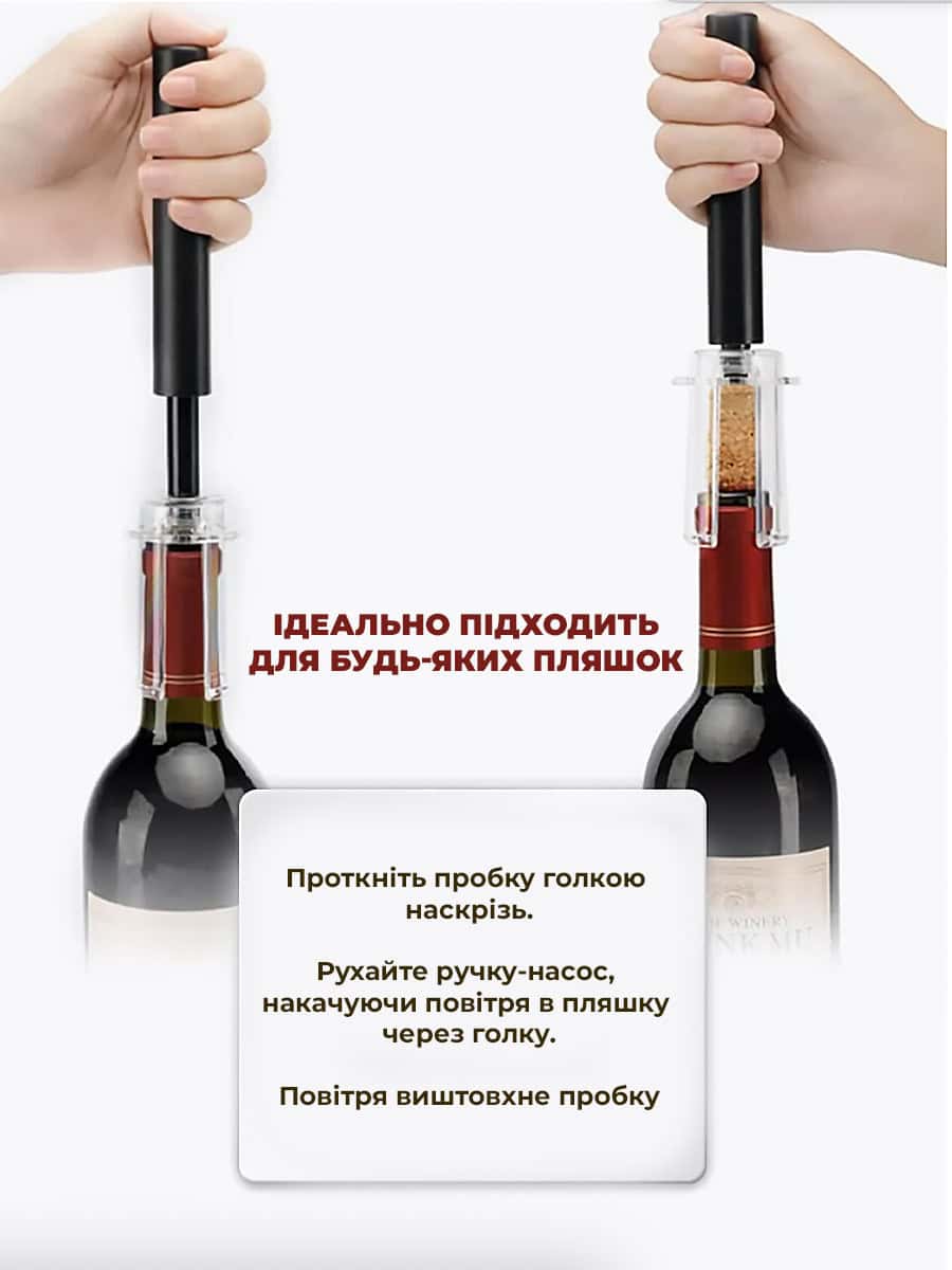 Вакуумний штопор для вина