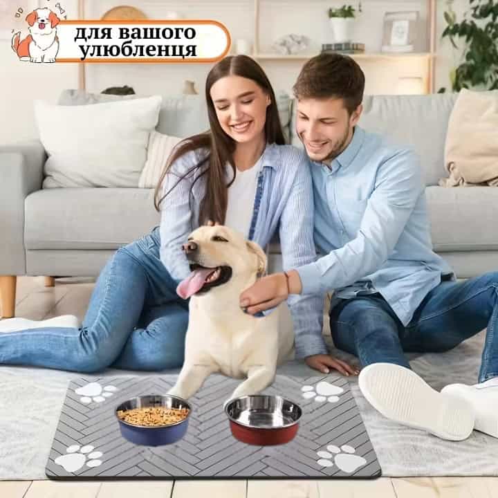 Силіконовий килимок під миски для тварин