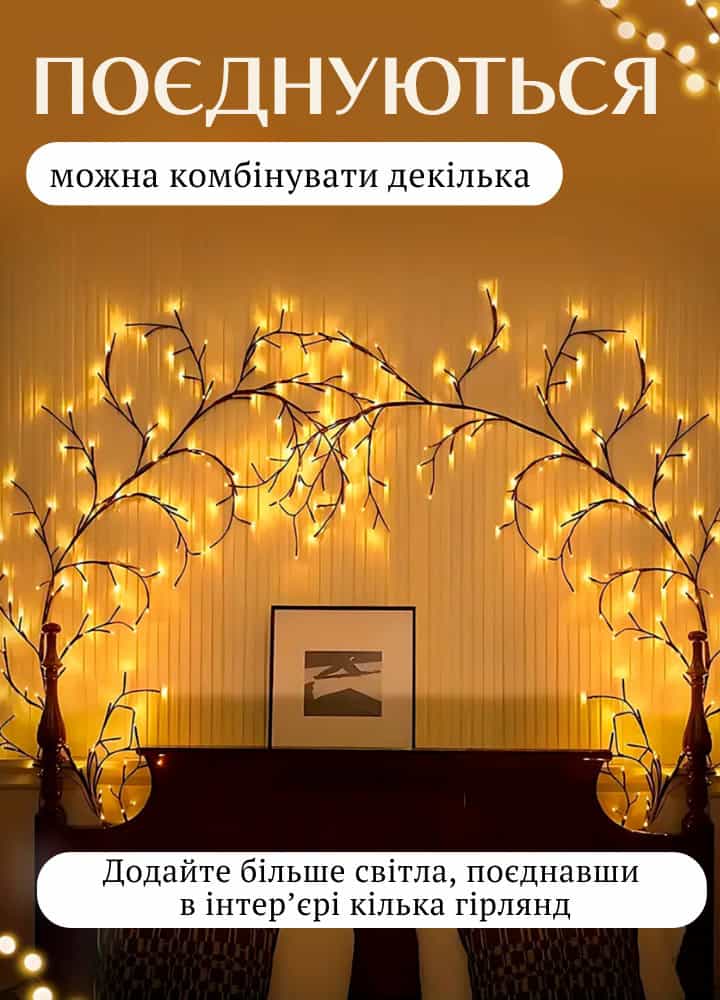 USB Світлодіодна гірлянда гілка 2,3 метра