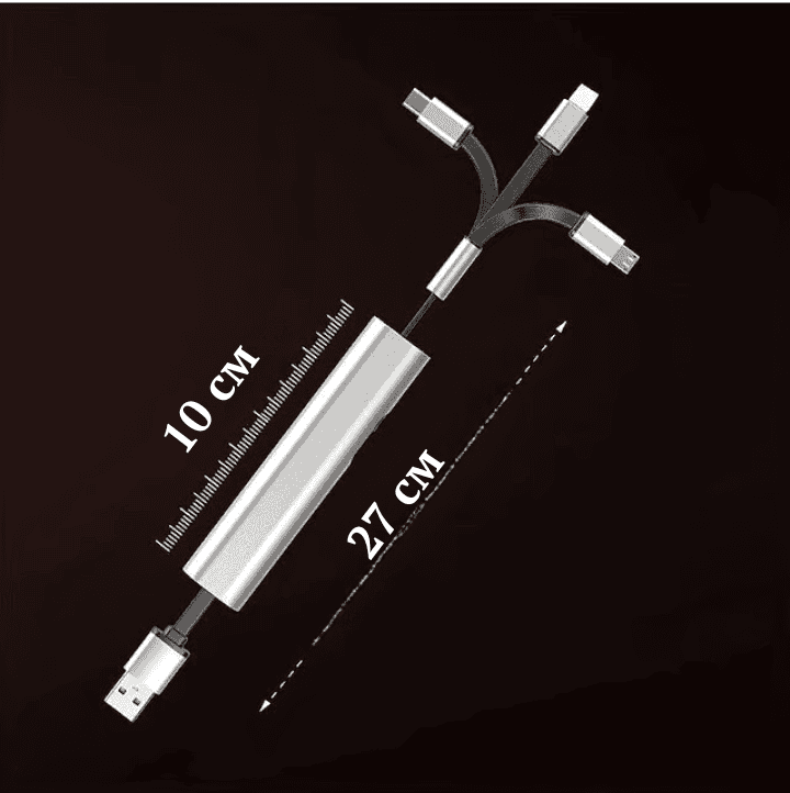 Телескопічний висувний кабель 3в1