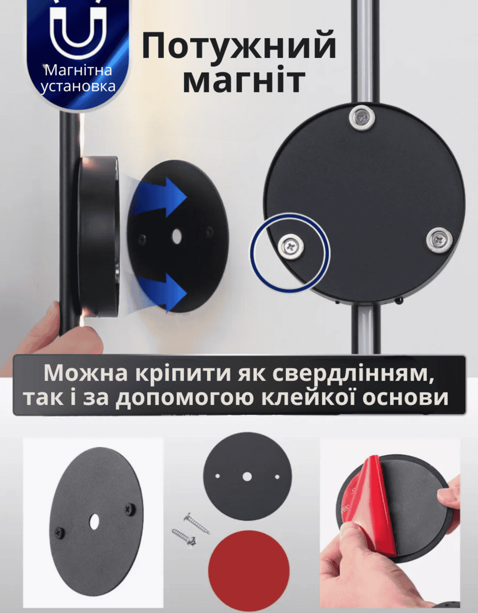 Лінійний настінний світильник у чорному каркасі