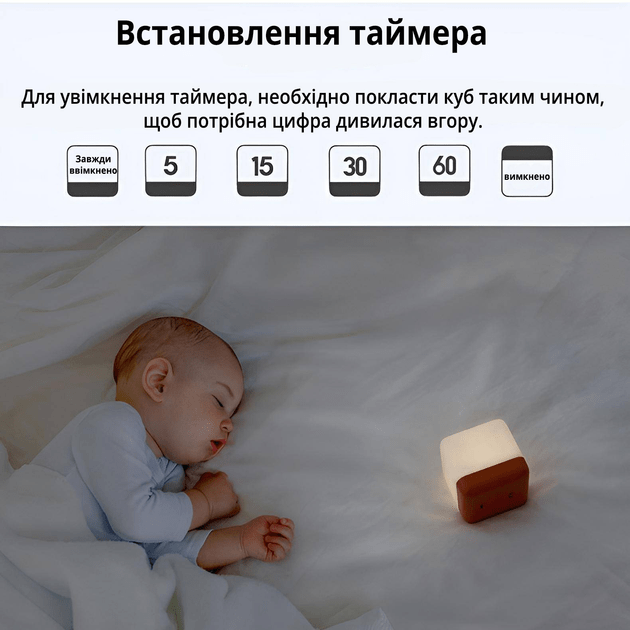 Нічний світильник куб