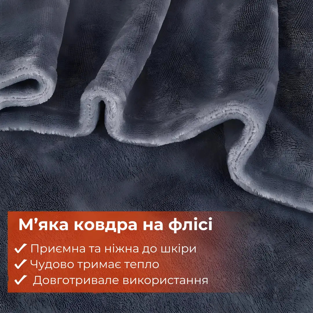 Плед з підігрівом працює від Powerbank