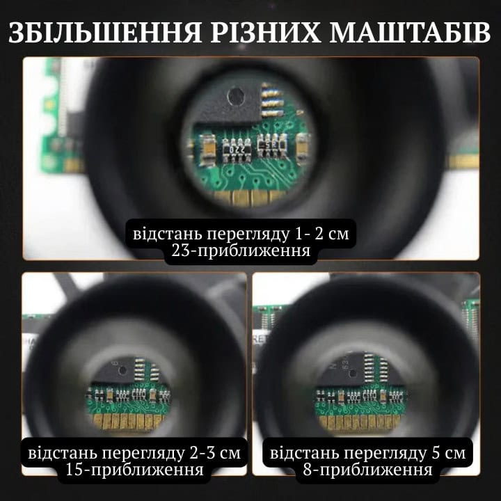 Окуляри-лупа з LED підсвіткою для дрібних робіт