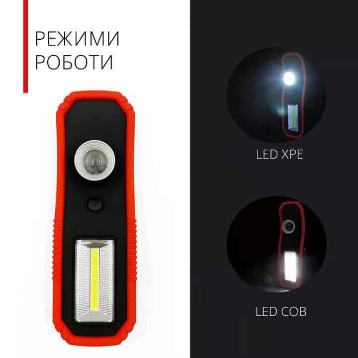 Портативний ліхтар на магніті з гачком