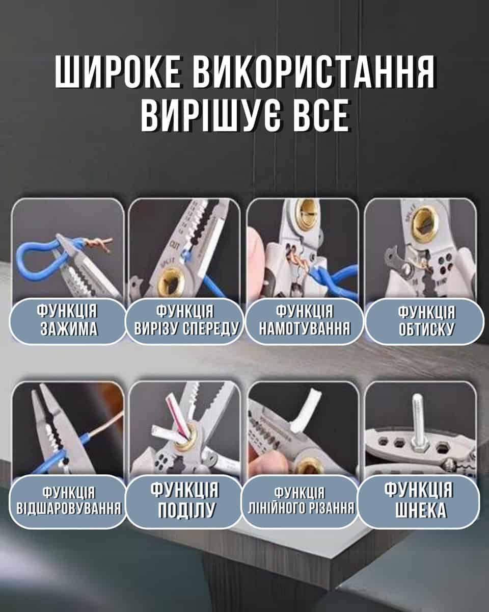 Інструмент для зняття ізоляції 16 в 1