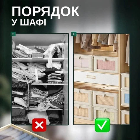 Органайзер для зберігання речей з прозорою кришкою 36х25х20 см