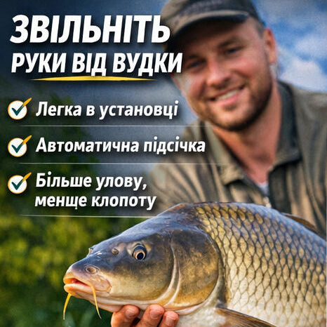 Автоматичний тримач для вудки самопідсікач