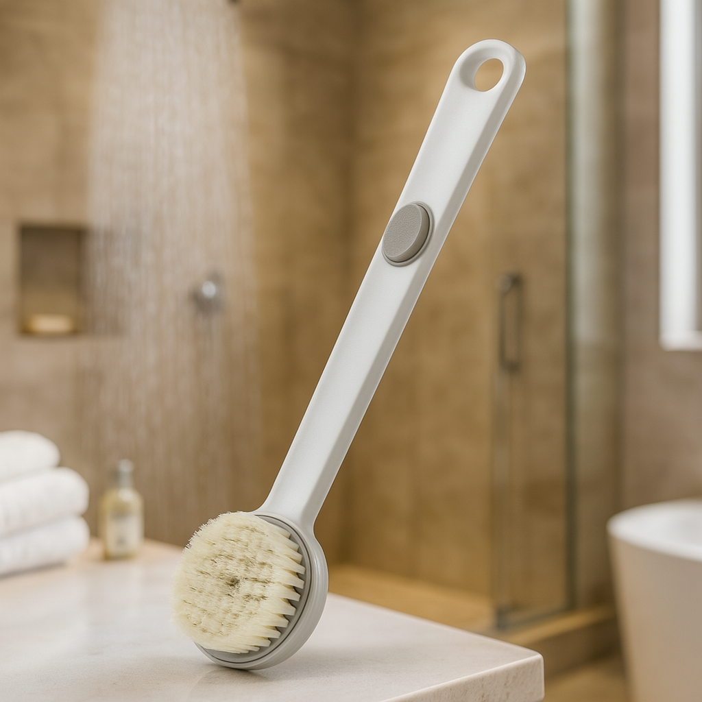 Щітка для душу з дозатором для мила