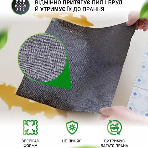 Багаторазові серветки з мікрофібри в рулоні 20шт