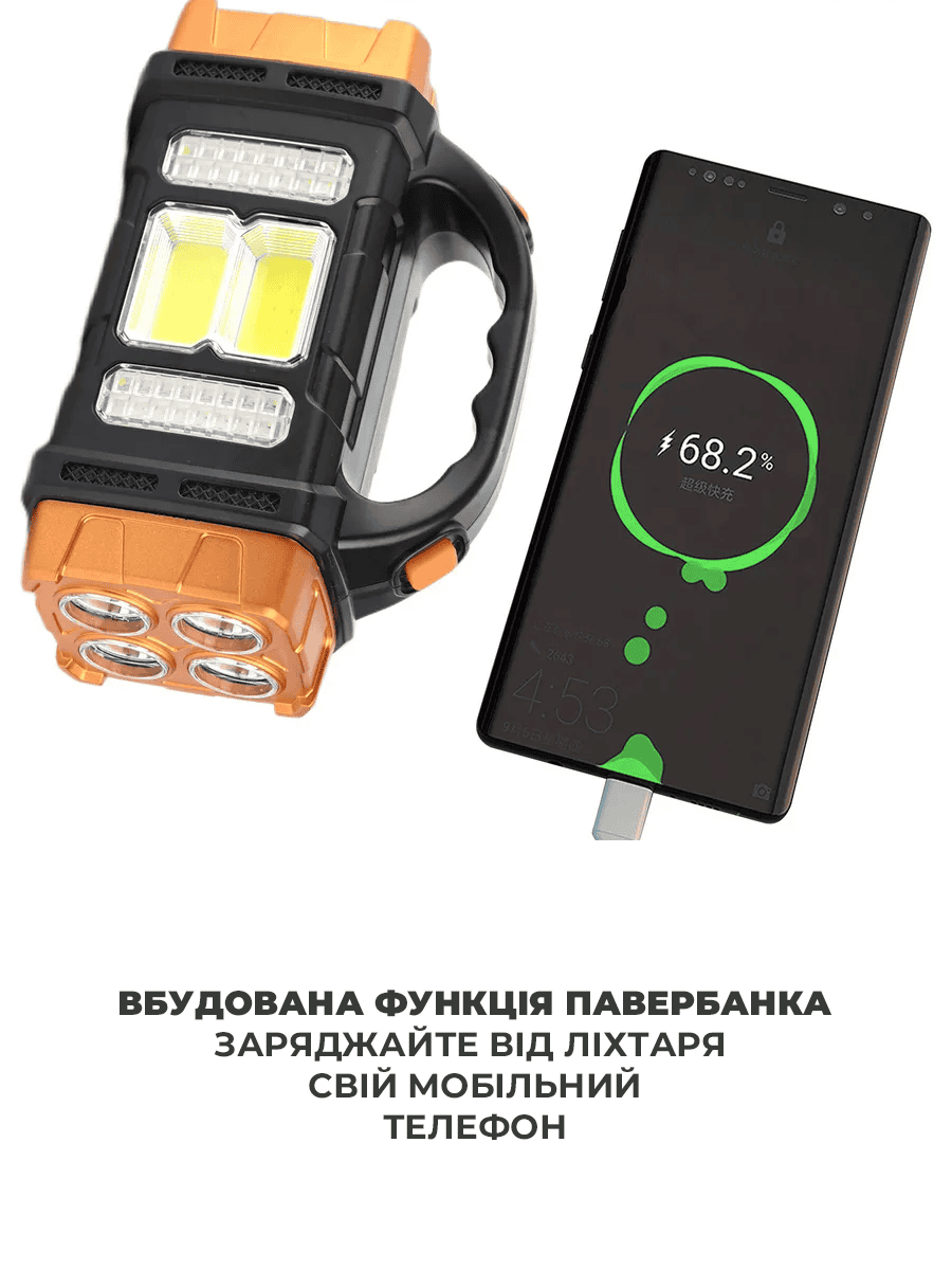 Портативний ліхтар-прожектор 25W