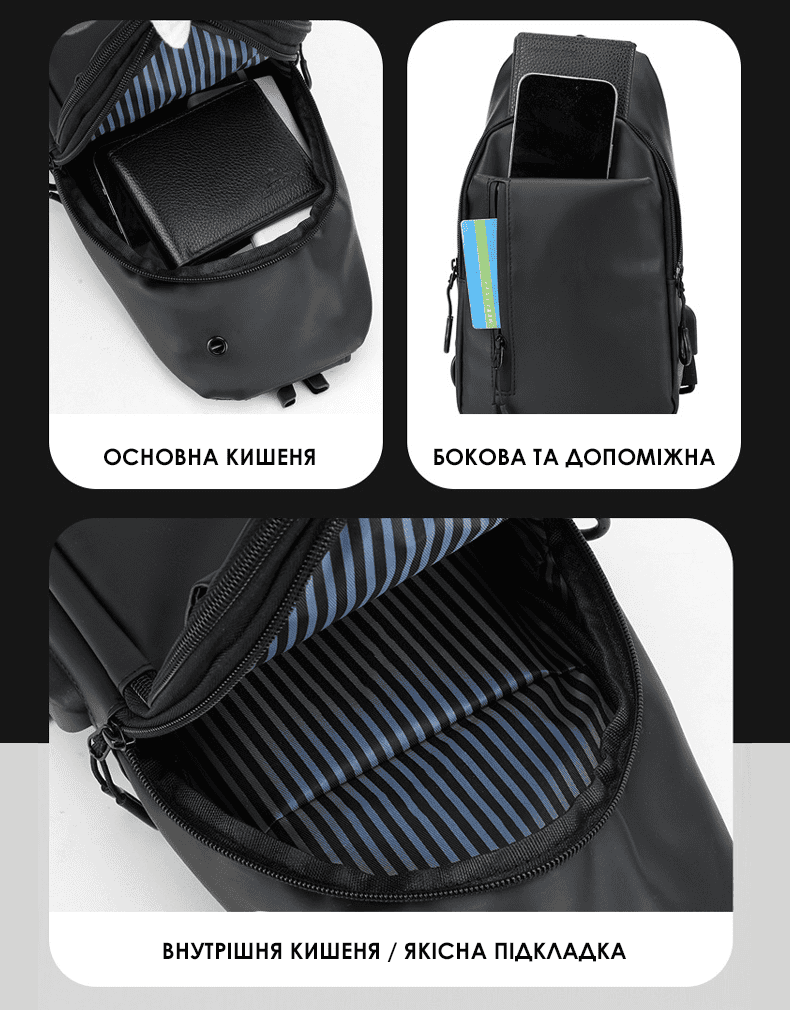 Сумка слінг унісекс через плече