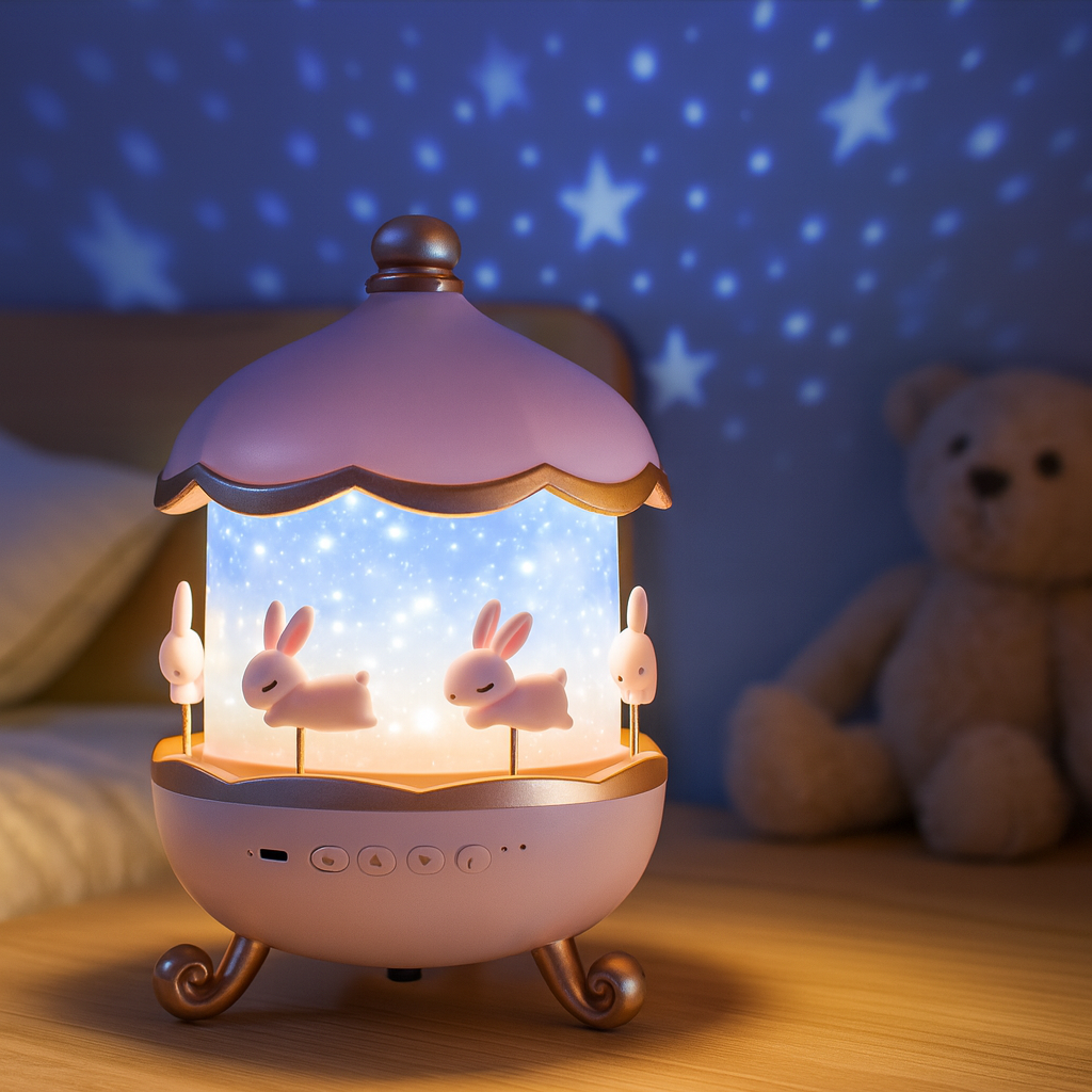 Дитячий нічник-проектор карусель