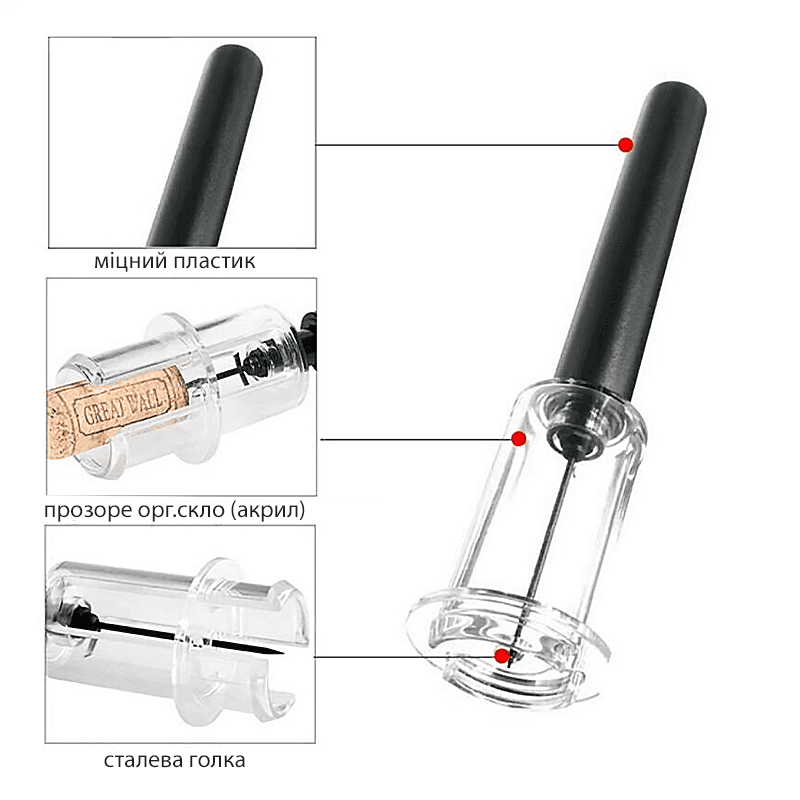 Вакуумний штопор для вина