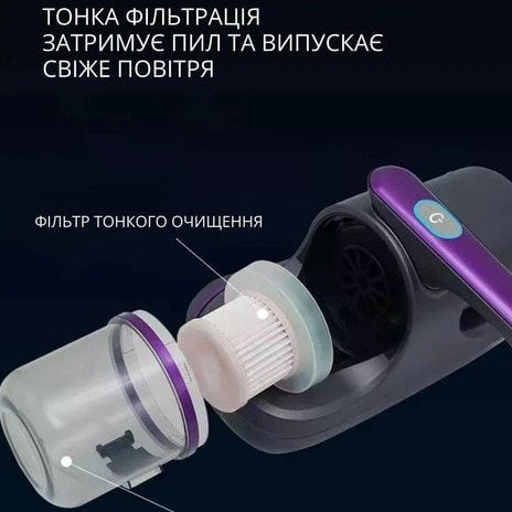 Ручний акумуляторний пилосос для очищення м'яких меблів