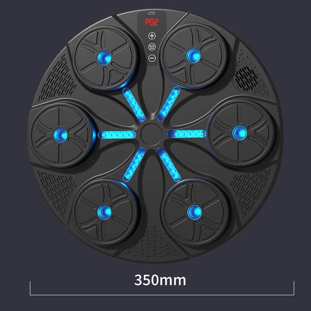 Настінний боксерський тренажер з підсвічуванням і музикою на 6 цілей + рукавички