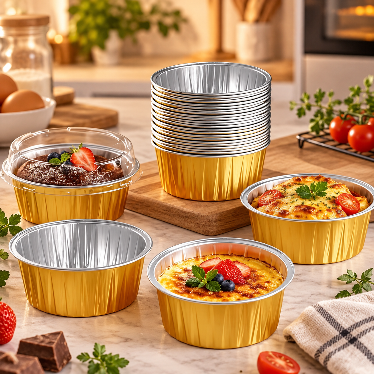 Алюмінієві форми для запікання, 10 шт