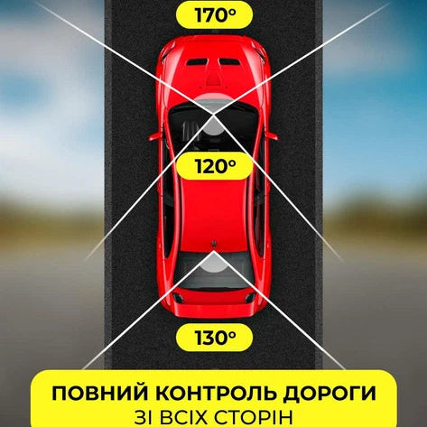 втомобільний відеореєстратор з 3 камерами 1080P Full HD