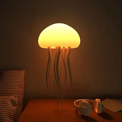 Нічник 3D лампа на акумуляторі "Медуза" з голосовим керуванням