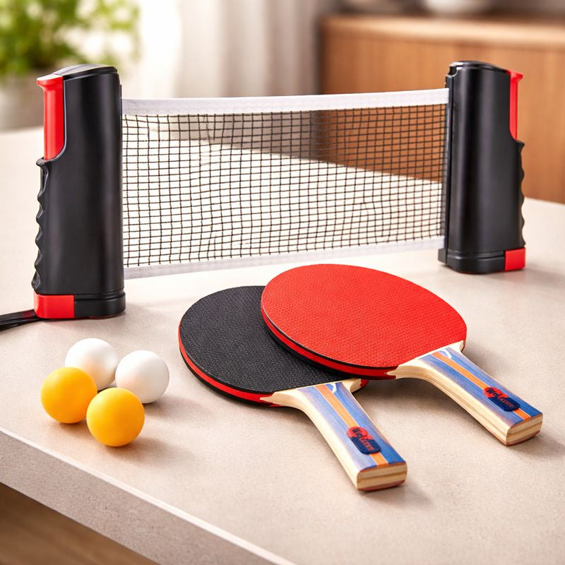 Набір для настільного тенісу: ракетки, сітка, м'ячики
