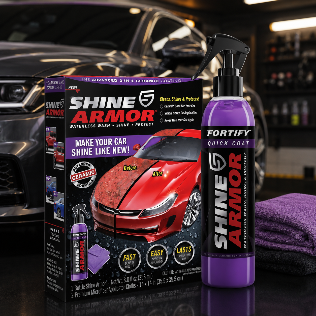 Поліроль проти подряпин для кузова авто Shine Armor