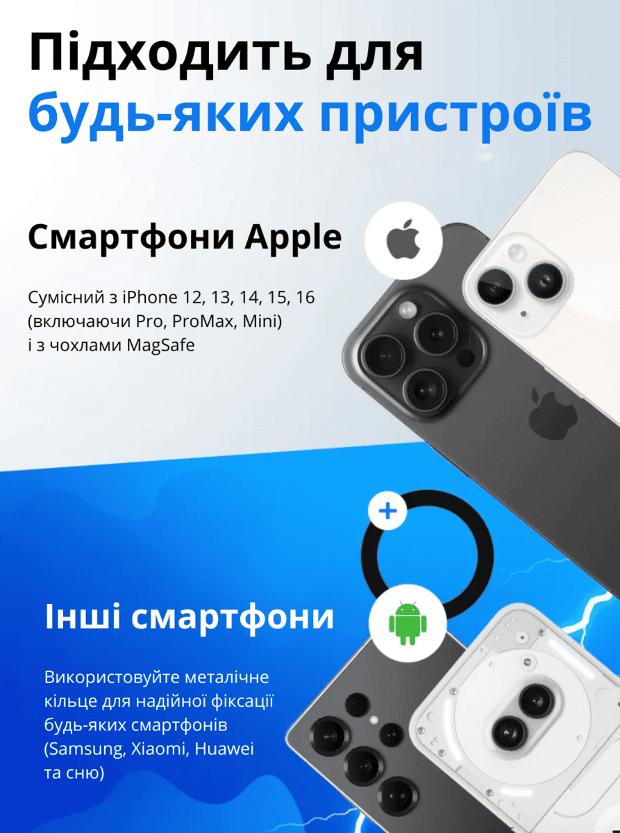Автомобільний вакуумний тримач для телефону