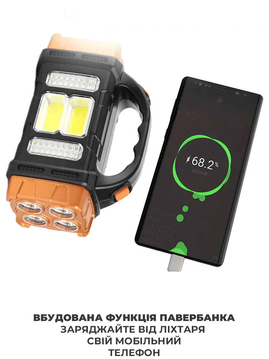 Портативний ліхтар-прожектор 38W