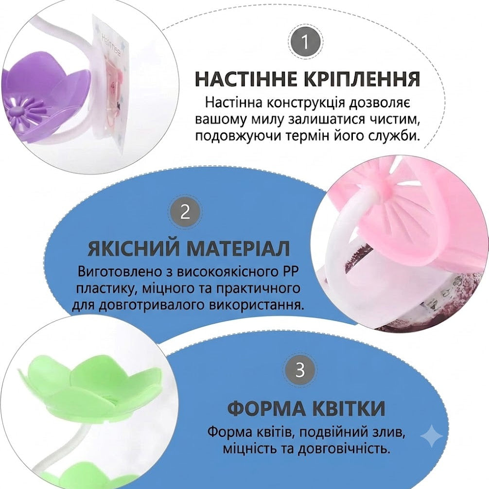 Подвійна милиця Flower Soap Holder